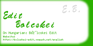 edit bolcskei business card